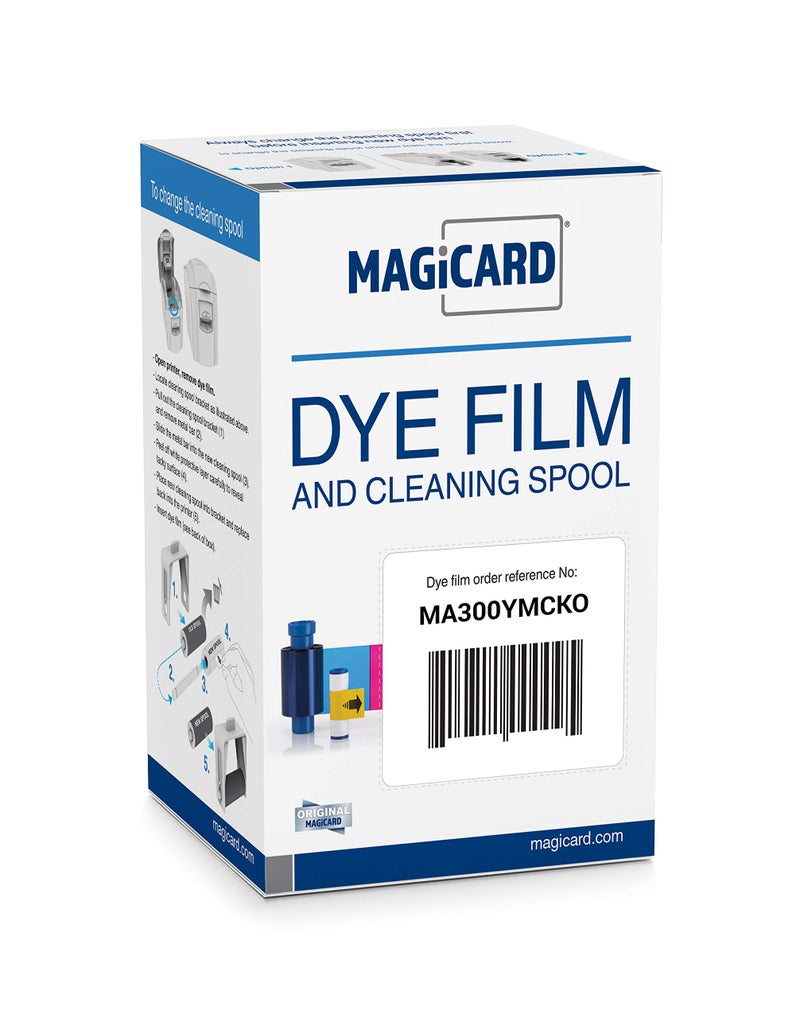 Genuine Magicard MA300YMCKO Color Ribbon for Enduro & Rio Printers,300 Images/roll